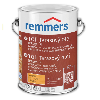 5 l Remmers TOP terasový olej (Pflege Öl) - modřín 2. JAKOST