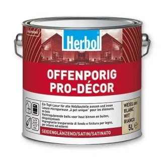 5 l Herbol Offenporig Pro-Décor -prodyšná lazura na dřevo s UV ochranou